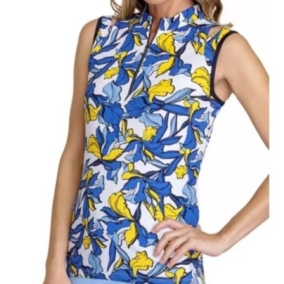 Tail Tops - NWT Tail Women's 1/4 Zip Sleeveless Floral Golf Shirt